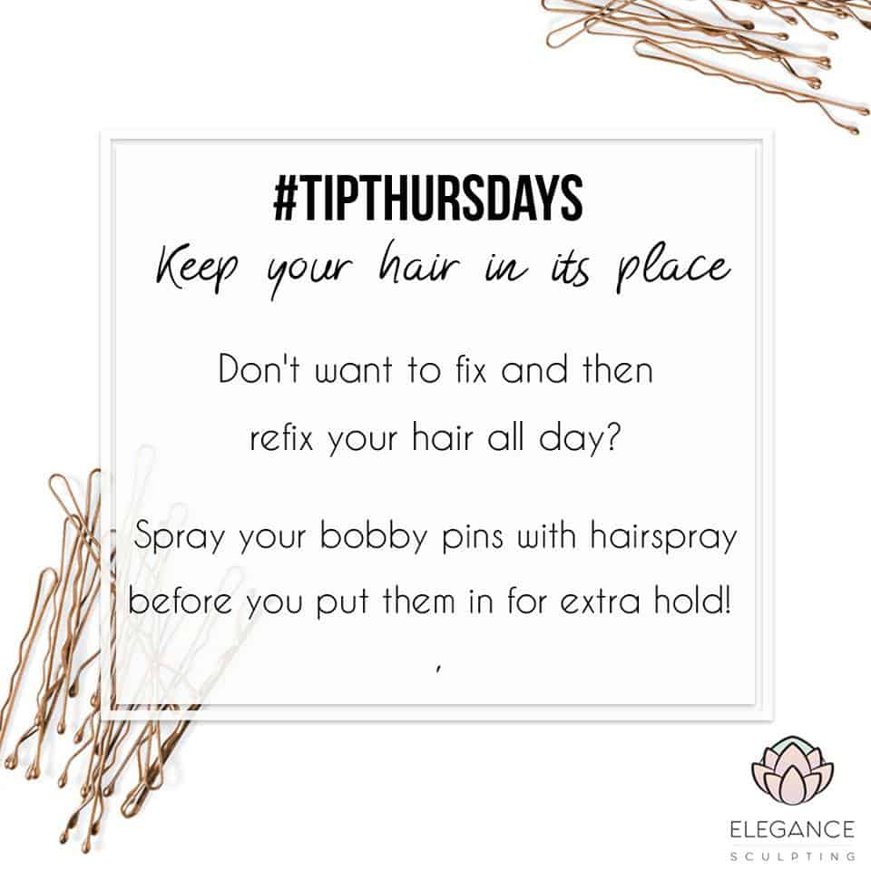 #TipThursday - Bobby Pin Trick - Elegance Sculpting Vancouver BC