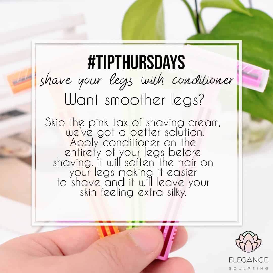 #TipThursday - Smoother Shaving - elegance sculpting vancouver b.c