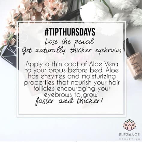#TipThursday - Thicker Eyebrows - Elegance Sculpting Vancouver B.C